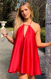 Sympathy Red Halter Neck Mini Dress