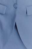 Ruth Cotton Halter Mini Dress Ocean Blue