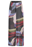 Rachel Chiffon Straight Leg Pants Multi Fluid Reverie Print