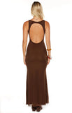 Sunflower Brown Mesh Maxi Dress