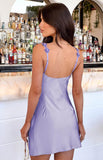 Marbelle Purple Satin Mini Dress