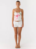 Garrix Bead Cami Top Ivory Reef
