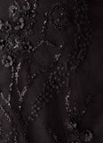 Overload Beaded Mini Skirt Black