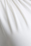Tropic White High Neck Maxi With Long Cape Sleeve