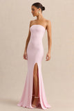 Melva Light Pink Bandeau Maxi Dress