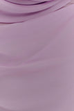 Daria Draped Chiffon Maxi Dress Light Lilac