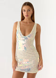 Maral Sequin Mini Dress Yellow