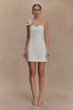 Reyes Cotton Floral Mini Dress White
