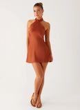 Golden Dunes Mini Dress Rust