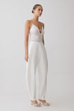 Jasper Sheer Plunge Lace Bodysuit Ivory