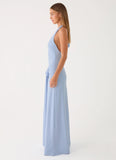 Cristal Halter Maxi Dress Blue