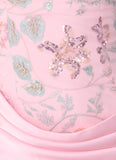 Angelique Beaded Mini Dress Pink Everbloom