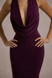 Edessa Port Plunge Neck Maxi Dress