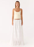 Lior Cotton Maxi Skirt White
