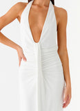 Cheyenne Halter Neck Maxi Dress Ivory