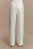 Penelope Pleated High Waisted Pants Ivory