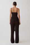 Mattais Boucle Knit Pants Dark Chocolate