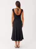 Role Model Maxi Dress Black Polka Dot