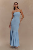 Finley Pointelle Knit Maxi Dress Cornflower Blue