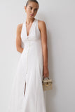 Sienna Button Down Maxi Dress White