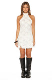 All Yours White Lace Mini Dress