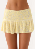 Mimi Beaded Mini Skort Yellow