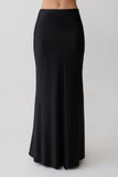 Sabrina Silk Blend Maxi Skirt Black