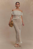 Cordelia Off Shoulder Knit Top Ivory