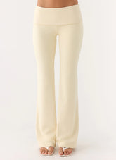 Renae Low Rise Pants Baby Yellow