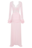 Electra Slinky Lace Maxi Dress Ballet Pink