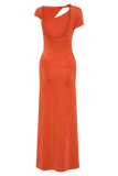 Kaida Slinky Maxi Dress With Hardware Burnt Orange