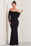 Alex Black Bardot Twist Maxi Dress