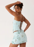 Solaire Low Rise Mini Skirt Pistachio