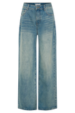Romi Mid Rise Wide Leg Jeans Faded Mid Blue