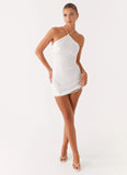 Rumi Beaded Mini Dress White