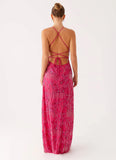 Vietta Sequin Cami Maxi Dress Fuchsia