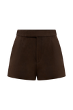 Sally Faux Suede Short Milk Chocolate