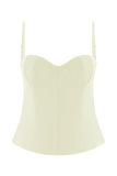 Jaime Spaghetti Strap Suiting Top Ivory