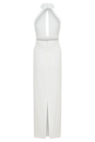 Elan Stretch Crepe Maxi Dress White