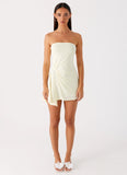 Sana Strapless Mini Dress Yellow
