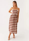 Shyanne Midi Dress Chocolate Check