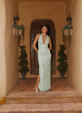 Cydney Beaded Maxi Dress Sage