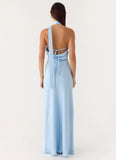 Keena Scarf Maxi Dress Blue