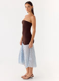 Schell Midi Dress Chocolate Dot