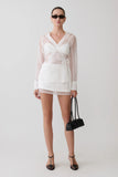 Frankie Satin Mini Skirt White