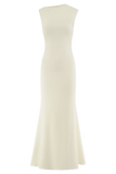 Katerina Scuba Jersey Cut Out Maxi Dress Ivory