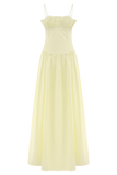 Janis Cotton Frill Maxi Dress Lemon