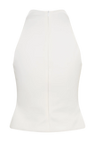 Portia Scuba Sleeveless Top White