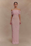 Brynn Orchid Knit Maxi Dress Pastel Pink