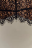 Dinah Lace And Satin Maxi Dress Black Ivory